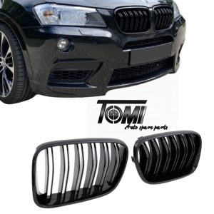 BMW F25/F26 Show Grille Double Slate Gloss Black with ABS Cutout