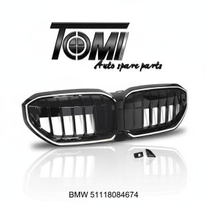BMW G60 Black Show Grill Single Slat with LED | OEM 51118084674
