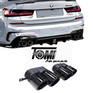 BMW G20 Double Tip Gloss Black Exhaust Tips