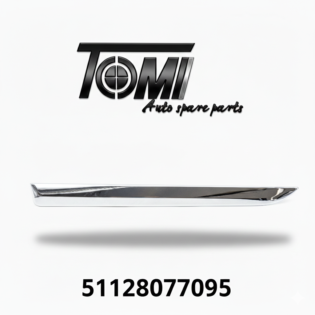 BMW G12 LCI M Variant Rear Black Chrome Moulding LH | OEM 51128077095