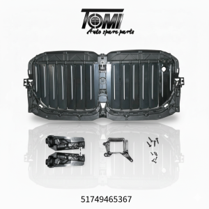 BMW G07 Grill Bracket/Air Shutter Full Black | OEM 51749465367