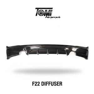 BMW F22 Rear Bumper Diffuser with Dual Exhaust Gloss Black