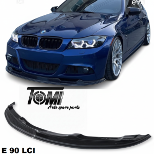 BMW E90 LCI Front Bumper Lip Gloss Black
