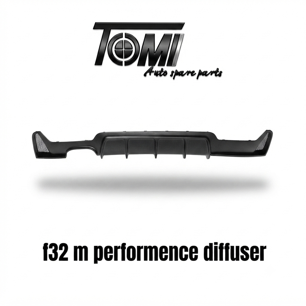 BMW F32 M Performance Rear Diffuser Single Exhaust Black