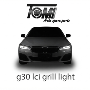 BMW G30 LCI Show Grill Double slats Black with LED Light