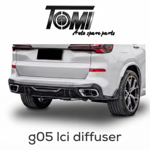 BMW G05 LCI Rear Bumper Diffuser Black