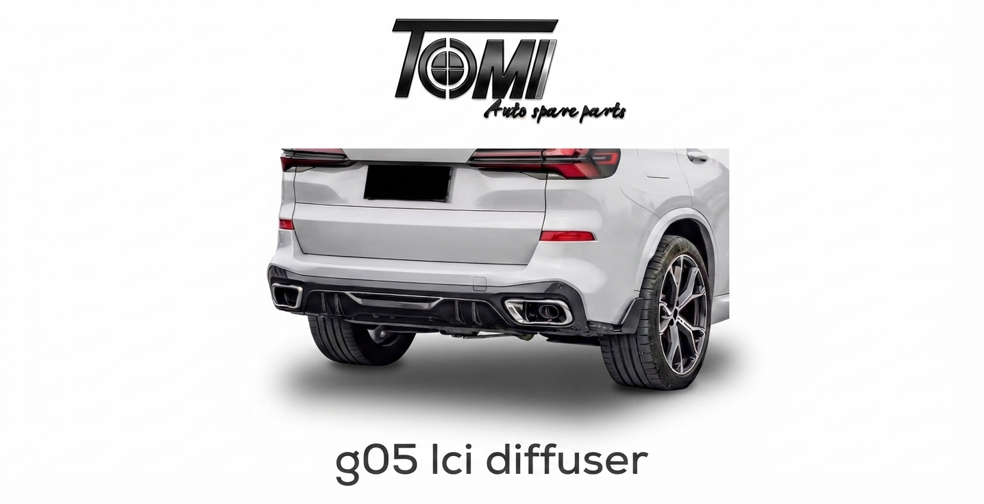 BMW G05 LCI Rear Bumper Diffuser Black